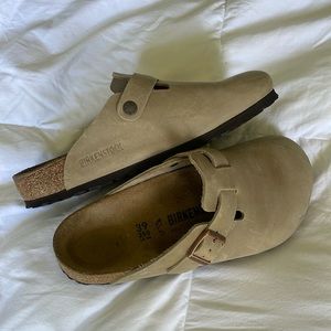 Birkenstock Boston Oiled Leather Tobacco Brown Clogs